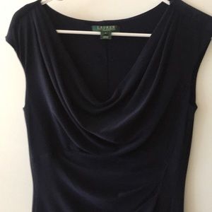 Lauren Navy blue drop neck dress
